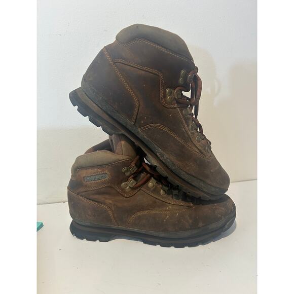 Timberland Euro Women’s Size 9.5W Brown Leather Lace Up Hiking Boots 95100 - Picture 5 of 5
